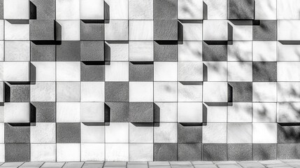 Poster - A wall with a textured surface and light casting shadows, resulting in a dramatic effect.