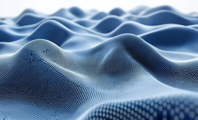 Poster - A chaotic 3D abstract structure with a plexus background of lines and spheres in empty space. This futuristic design embodies a network concept, ideal for contemporary banners, posters, and placards.