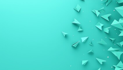 Poster - An abstract 3D image of geometric shapes. A modern background with simple designs, perfect for minimalistic posters, covers, branding, banners, and placards.