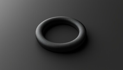 Poster - An abstract 3D illustration of a ring, with a contemporary background showcasing circle geometric patterns. Perfect for minimalistic posters, covers, branding, banners, and placards.
