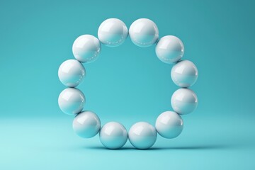 Poster - A contemporary 3D abstract design with spheres, representing a futuristic network idea, perfect for posters, covers, branding, banners, and placards.