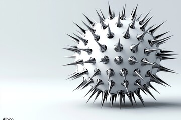 Poster - A modern 3D abstract featuring geometric shapes, with a sphere set against a polygonal background. Ideal for posters, covers, branding, banners, and placards.