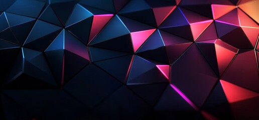Poster - An abstract 3D composition of random geometric forms, ideal for contemporary and futuristic background designs for posters, covers, banners, and placards.