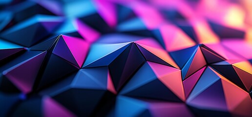Poster - A 3D abstract featuring random geometric shapes, designed for modern, futuristic posters, covers, banners, and placards.