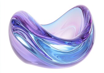 Poster - Abstract three-dimensional rendering featuring a wavy, distorted sphere on a modern background design.
