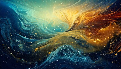 Wall Mural - background with space galaxy watercolor painting art design style