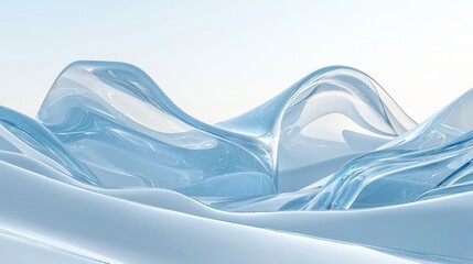 Poster - Three-dimensional abstract geometric shapes rendered on a white background.