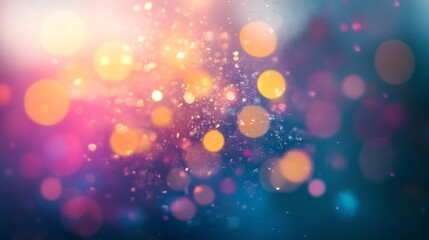 Poster - Vibrant light bokeh effects abstract setting digital art colorful background close-up view visual aesthetic for design