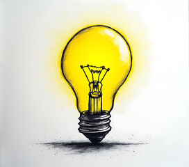 Aufkleber - Freehand drawing business combines creativity with a light bulb moment for generating innovative business concepts and entrepreneurial ventures._00001_
