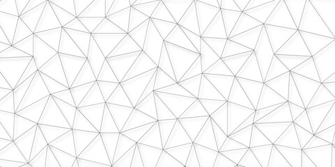 Leinwandbilder - Geometric low poly graphic. Background of triangular facets. editable stroke width, grey gradient abstract triangle seamless pattern from network triangular cells, wallpaper background design.	