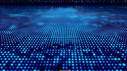 Poster - Abstract Blue Light Pattern Wavy Surface Design