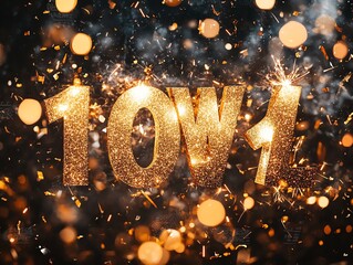 Poster - A sparkling display featuring the number 