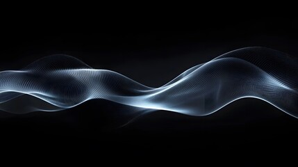 Poster - Abstract Blue Wave Digital Art Design