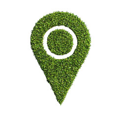 Poster - Nature's Mark. Grass Location Pin