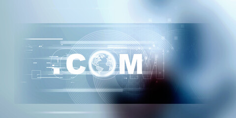 Fototapete - 2d illustration word dot com
