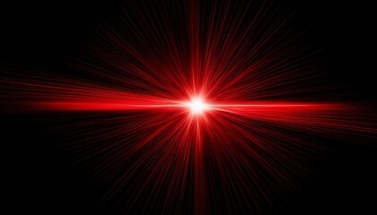 lens flare red laser light effect on black laser overlays or flare isolated on black background for 