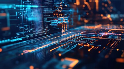 Poster - Technological abstract concept backgrounds