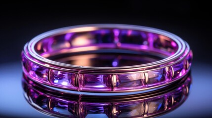 Wall Mural - a purple and gold band with a diamond pattern