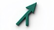 © Sirichai - Teal Arrow Upward: A single teal arrow points upward, symbolizing growth, progress, and direction. The sharp, 3D form evokes a sense of motion and momentum, making it ideal for presentations.