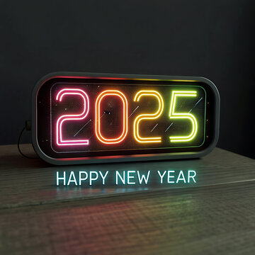 Happy new year 2025 background  Design Template Cover of business diary for 2025 with wishes.