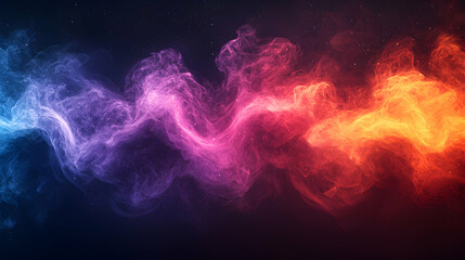 abstract swirling smoke vibrant colors dark background