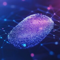 Poster - finger print sign isolated icon