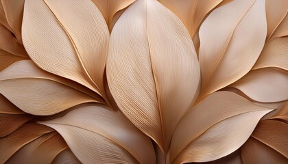 nature abstract of flower petals beige  leaves with natural texture as natural background or wallpaper macro texture neutral color aesthetic photo with veins of leaf botanical design