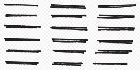 Poster - Vector highlighter brush line strokes. eps 10.