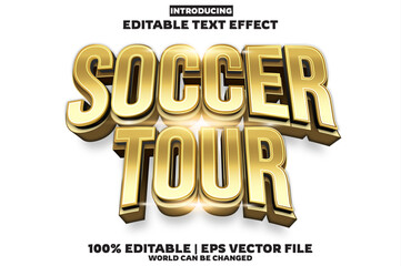 Poster - Soccer tour editable text effect in modern trend style