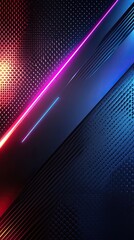 Poster - Abstract Neon Lines Across Dark Textured Background