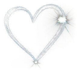 Wall Mural - png heart symbol streaking background black light.