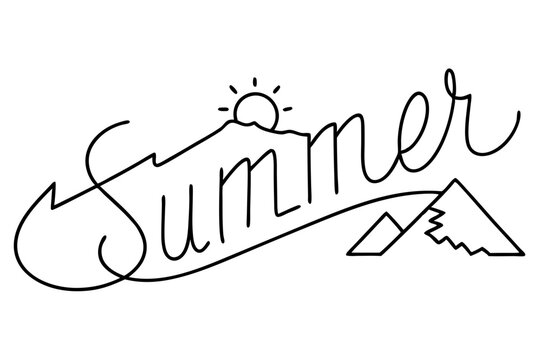 graph icon,lettering--summer--with-hiking