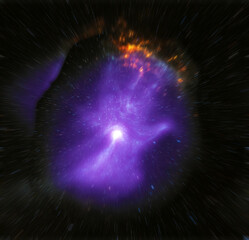 Wall Mural - bending nebular in space
