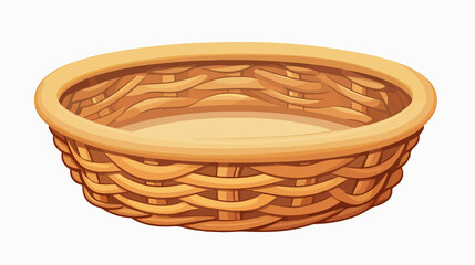 Wall Mural - wicker basket icon on white background for web design projects