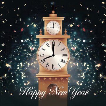 Happy New Year 2025 text design Cover of business diary for 2025 with wishes.