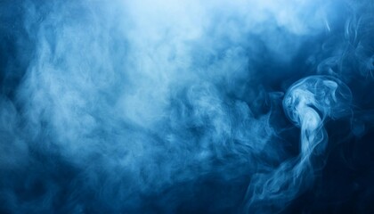 Wall Mural - blur blue color screen background abstract smoke texture