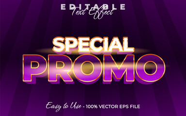 Poster - Special promo editable text style effect, Glossy 3D text style theme.
