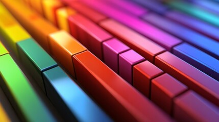 Poster - Colorful Smooth Rectangles in Vibrant Gradient Arrangements