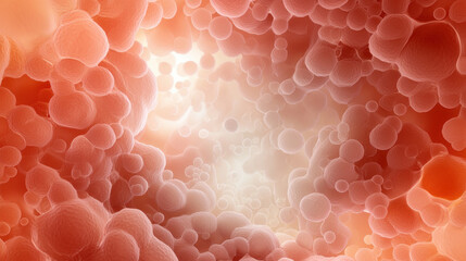 Poster - Bacteria Exposure concept. Magnified view of bacteria interaction in vibrant, abstract environment