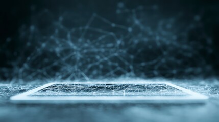 Poster - digital network connection tablet technology abstract background