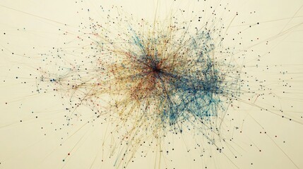 Poster - Abstract Network Visualization with Colorful Interconnecting Lines
