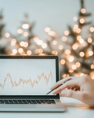 Poster - Analyzing Stock Market Trends in a Festive Modern Office Setting