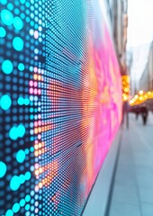 Aufkleber - Holiday-Themed Stock Market Display with Abstract Cityscape