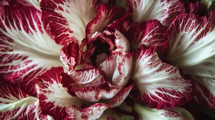 Wall Mural - Red and White Flower Close Up