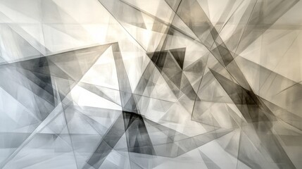 Poster - Abstract Geometric Shapes with Light and Dark Tones in Background