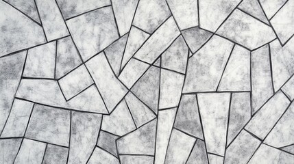 Aufkleber - Abstract Gray and White Geometric Pattern with Varying Textures