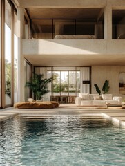 Canvas Print - Home Pool Interior