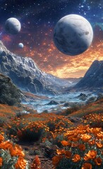 Wall Mural - planet and cosmos