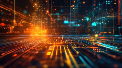 Poster - Technological abstract concept backgrounds
