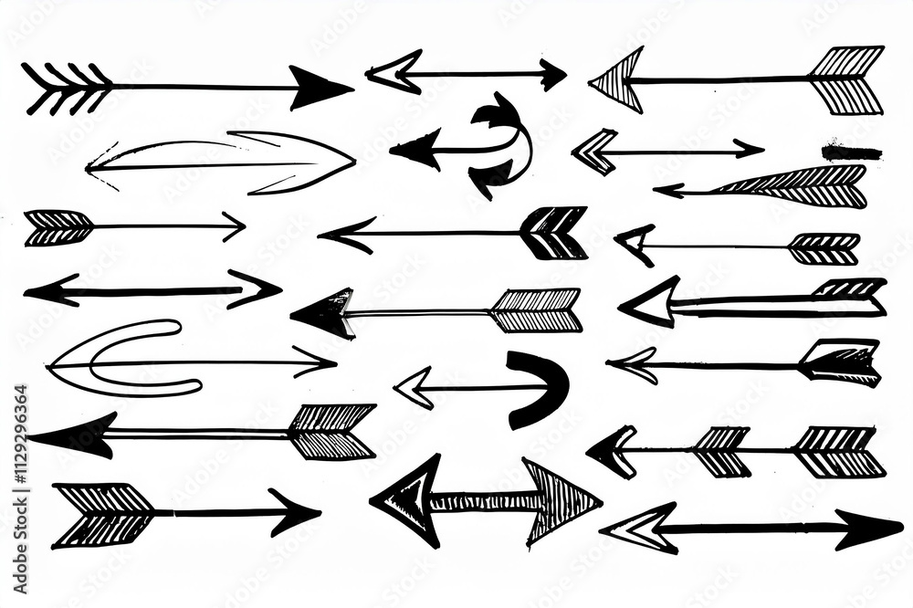Hand-Drawn Arrow Collection Diverse Styles and Designs for Creative ...